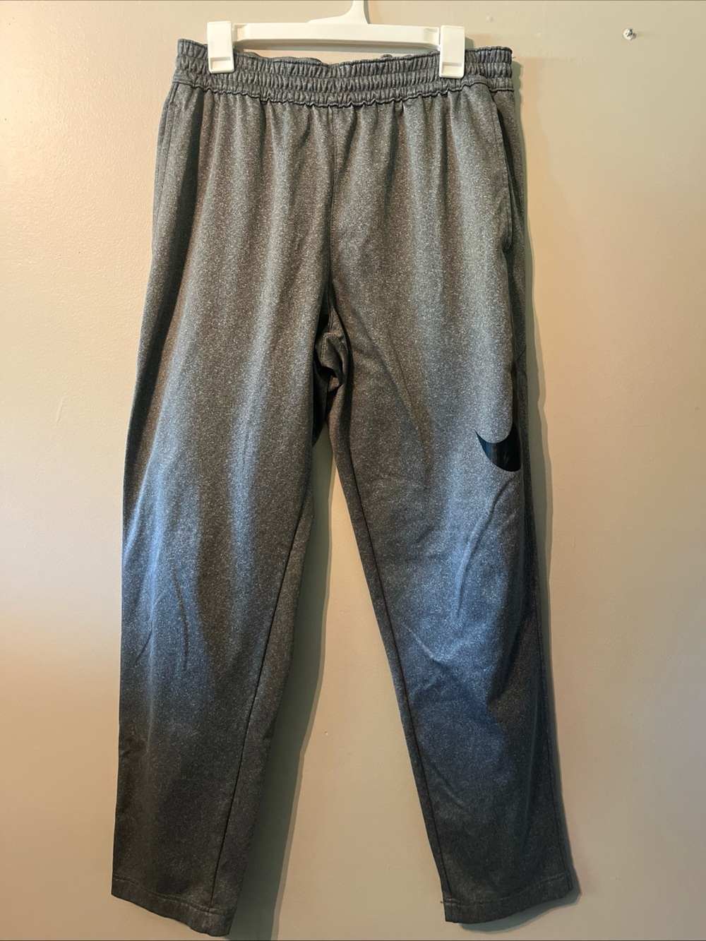 Men’s Nike Dri Fit Grey Black Joggers Large Tall LT Swoosh Logo